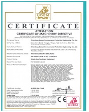 UDEM Certificate of Machinery Directive